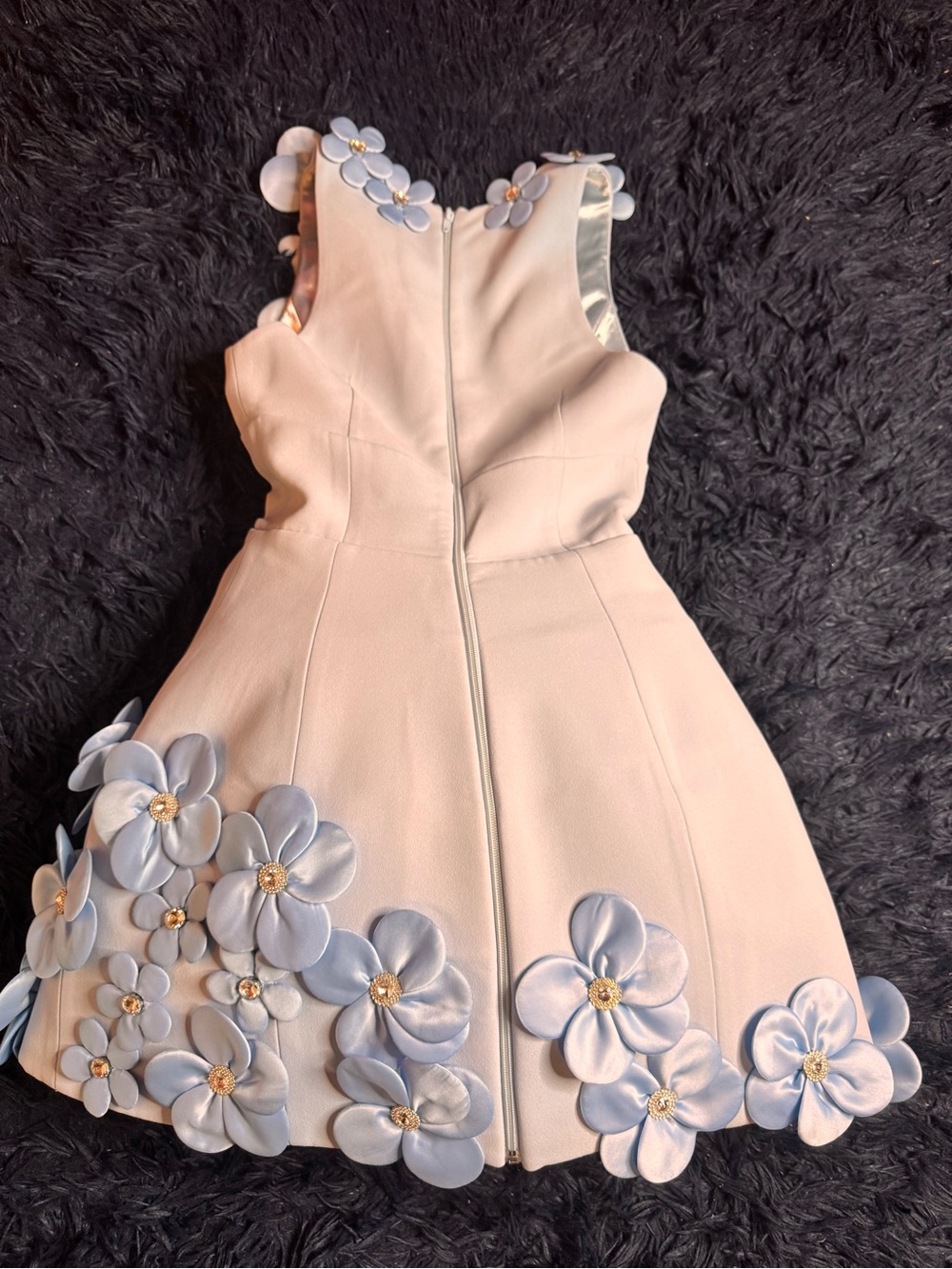 NWOT Bronx And Banco Estelle Floral Applique Fit-&-Flare Mini Dress. Size S - Picture 11 of 17